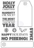 Crafty Impressions - Clear Stamps: Christmas Tags Holly Jolly