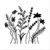 The Crafters Workshop - Stencil: Mini Wildflowers 6"x6"