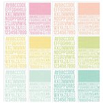 Simple Stories - Color Vibe: Alpha Sticker Book - Lights (12 Blatt)