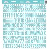 Doodlebug - Alphabet Stickers: Skinny, swimming pool / mint