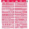 Doodlebug - Alphabet Stickers: Skinny, ladybug / rot