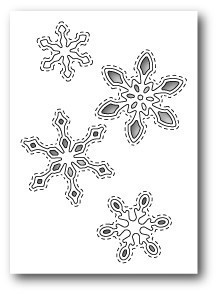 Memory Box - Poppystamps Stanze: Stitched Snowflake Cutouts
