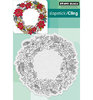 Penny Black - Slapstick Cling Stamps: Poinsettia Wreath