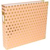Project Life - Printed D-Ring Album 12"X12": Blush Edition - Gold Dots