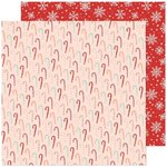 Crate Paper - Busy Sidewalks: Candy Cane Christmas Paper 12"x12"