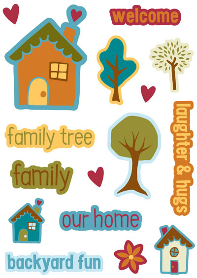 ki Memories "Family Time Icons" Pop Art Sticker Accents