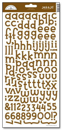 Doodlebug - Alphabet Sticker: Jack & Jill, Bon Bon / braun