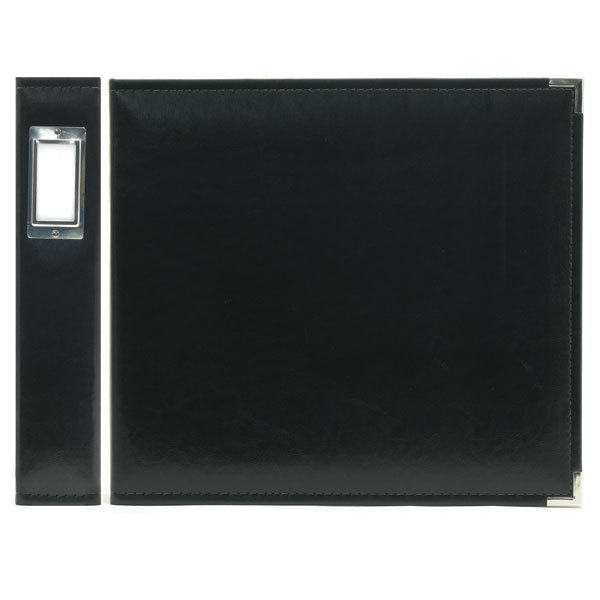 WRMK Classic Leather D-Ring Album 12x12", Black (schwarz)