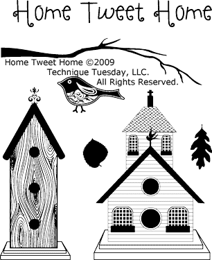 Technique Tuesday Clear Stamps: Home Tweet Home