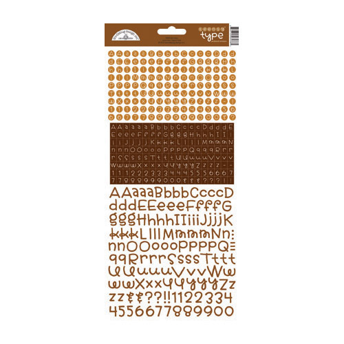 Doodlebug - Alphabet Stickers: Teensy Type, Bon Bon / Braun