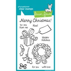 Lawn Fawn - Clear Stamps: Bows and Holly - VERGILBT -