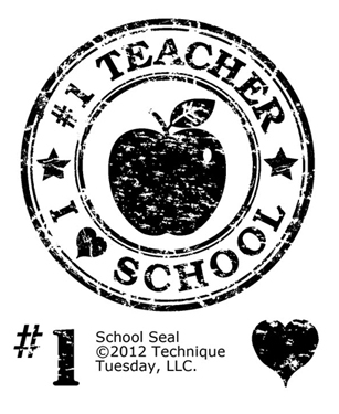 Technique Tuesday Clear Stamps: School Seal (VERGILBT)