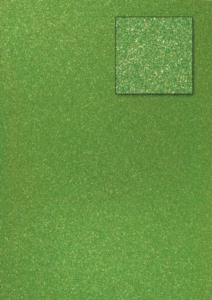 Cart-Us - Glitterkarton DIN A4: Olive Green (A)