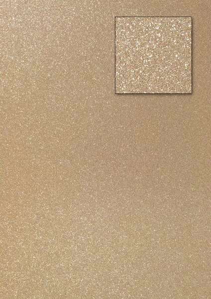 Heyda - Glitterkarton DIN A4: hellgold