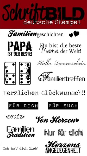 SchriftBILD Stempel: Familiengeschichten (by Teena)