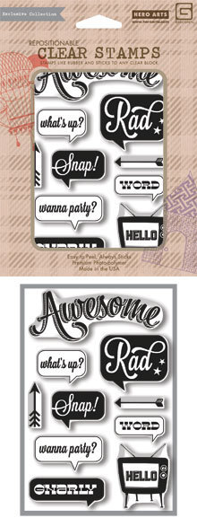 Basic Grey/Hero Arts - Hipster: Awesome Clear Stamps
