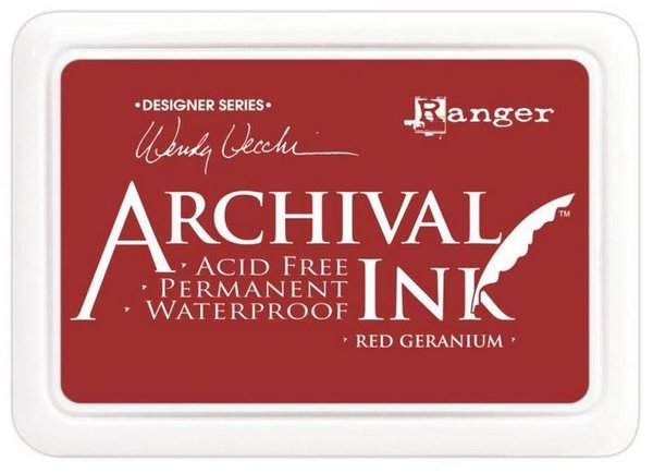 Ranger Archival Ink Pad: Red Geranium