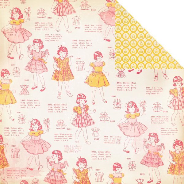 Crate Paper - Oh Darling: Little Lady Paper 12"x12"