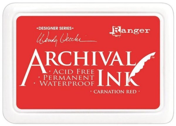Ranger Archival Ink Pad: Carnation Red