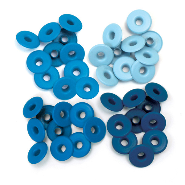 We R Memory Keepers - Wide Eyelets: Blue (40 St.)
