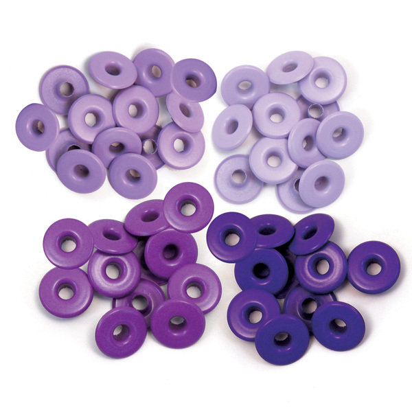 We R Memory Keepers - Wide Eyelets: Purple (40 St.)