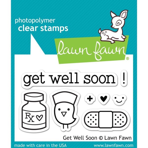 Lawn Fawn - Clear Stamps: Get Well Soon