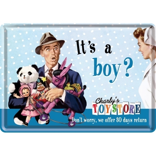 Nostalgic Art - Blechpostkarte: It´s a Boy?