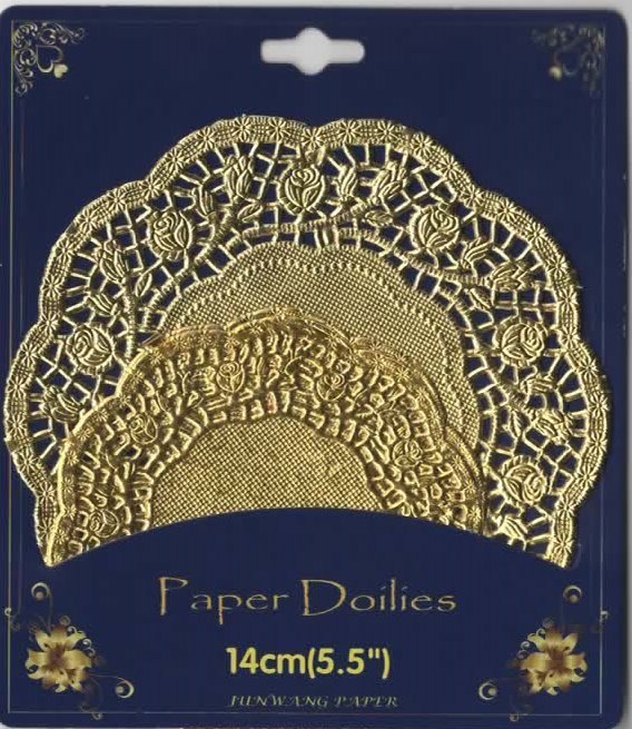 Doilies: gold (10 St.)