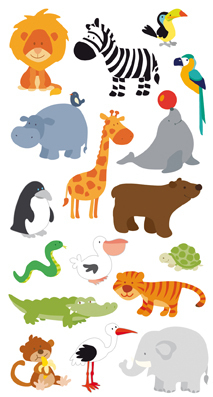 Artemio - Puffy Stickers: Zootiere