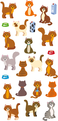 Artemio - Puffy Stickers: Katzen