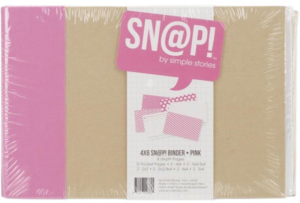 Simple Stories - Sn@p!: 4x6" Binder (Album) - Pink / Rosa