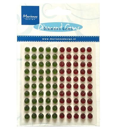 Marianne Design - Diamond Gems: Red & Green (100 St.)