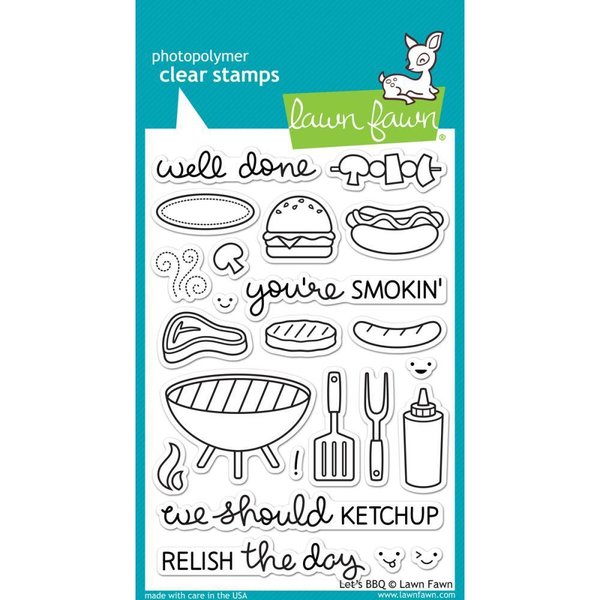 Lawn Fawn - Clear Stamps: Let's BBQ