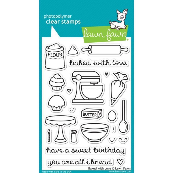 Lawn Fawn - Clear Stamps: Baked With Love