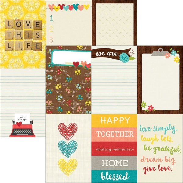 Simple Stories - We Are Family: 4x6 Vertical Journaling Card Elements 12"x12"