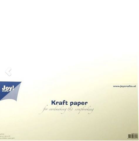 Joycrafts - Kraftpapier: Weiß 12x12" (20 Blatt)