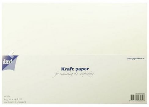 Joycrafts - Kraftpapier: Weiß A5 (20 Blatt)
