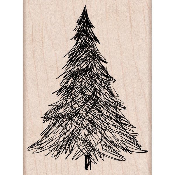 Hero Arts - Holzstempel: Pen & Ink Christmas Tree