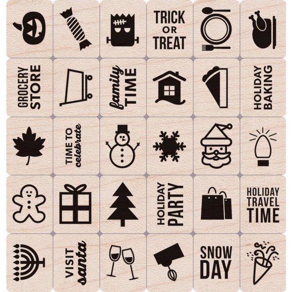 Hero Arts - Holzstempel: Kelly's Holiday Planner Icons