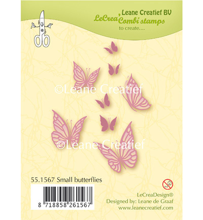 Leane Creatief - Clear Stamps: Small Butterflies