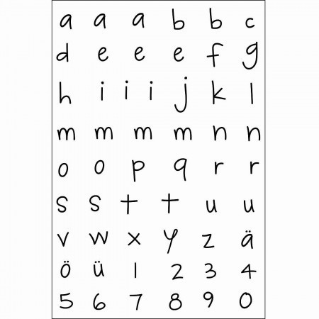 Efco - Clear Stamps: Alphabet Kleinbuchstaben