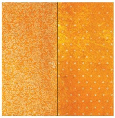 BoBunny - Double Dot Vintage: Orange Citrus Vintage Paper 12x12" (A)