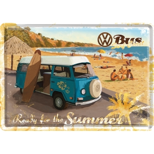 Nostalgic Art - Blechpostkarte: VW Bulli Ready for the Summer