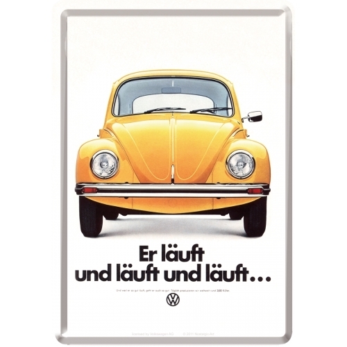 Nostalgic Art Blechpostkarte VW der grosse Tag für Volkswagen Käfer Besitzer # 