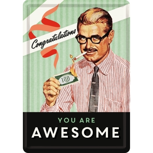 Nostalgic Art - Blechpostkarte: You Are Awesome
