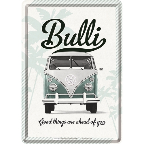 Nostalgic Art - Blechpostkarte: VW Bulli Good Things Are Ahead Of You