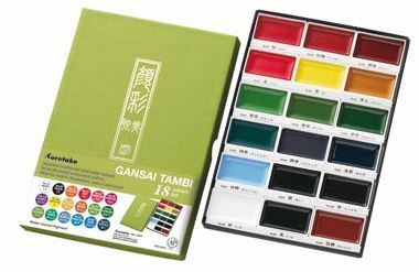 Kuretake: Gansai Tambi 18 Colour Set