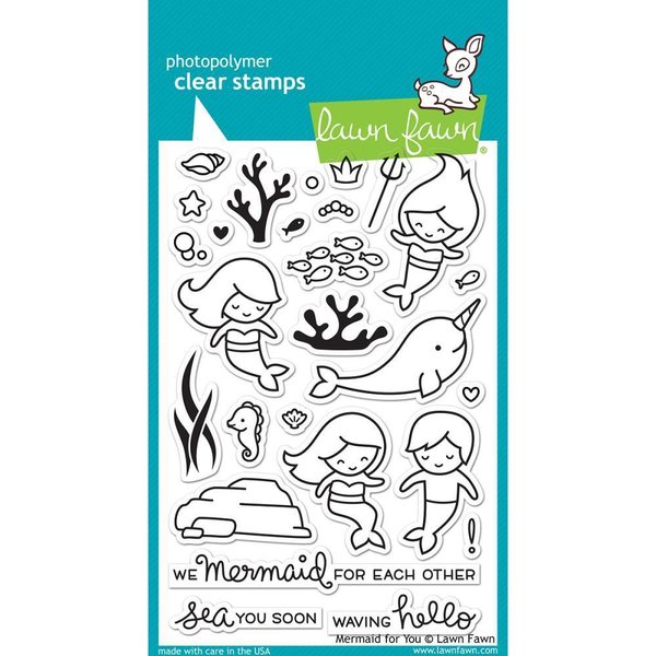 Lawn Fawn - Clear Stamps: Mermaid for You