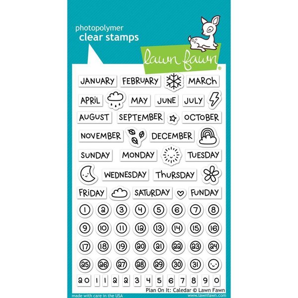 Lawn Fawn - Clear Stamps: Plan on it Calendar