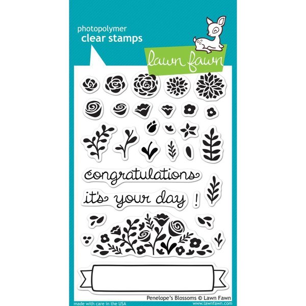 Lawn Fawn - Clear Stamps: Penelope's Blossoms